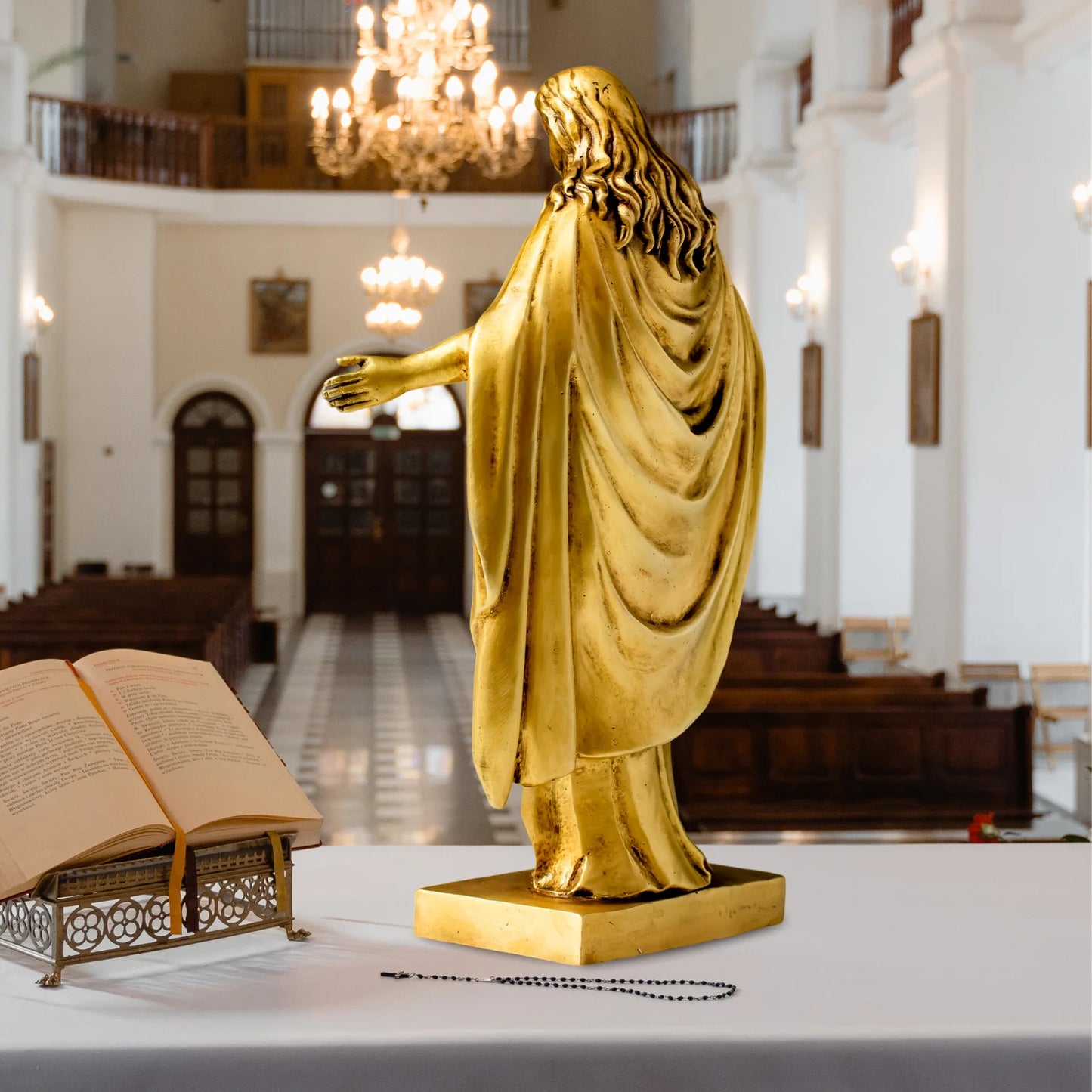 12.2" Jesus Bronze Sculpture Christ.