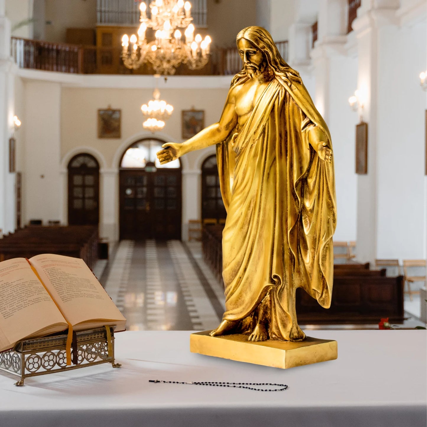 12.2" Jesus Bronze Sculpture Christ.