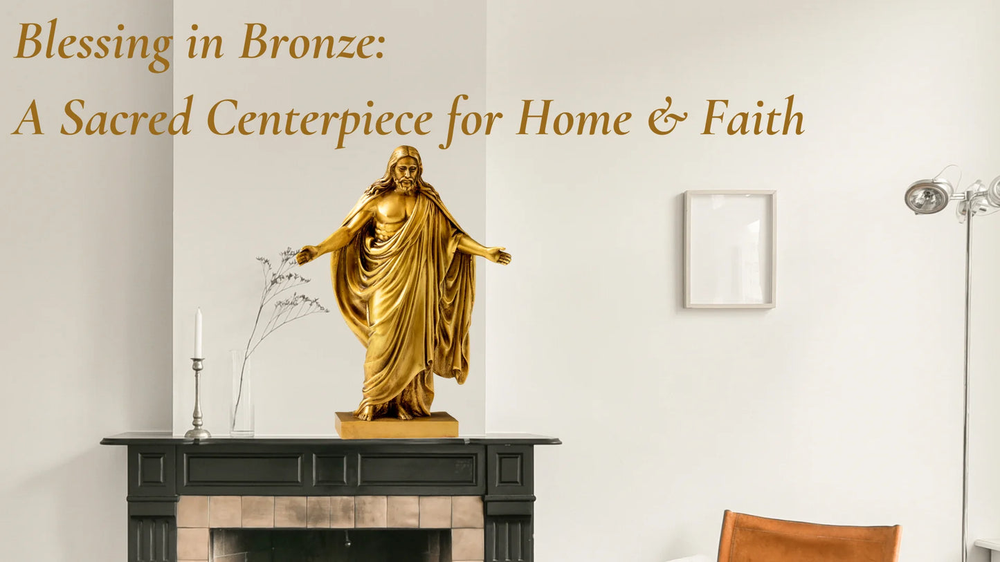 12.2" Jesus Bronze Sculpture Christ.