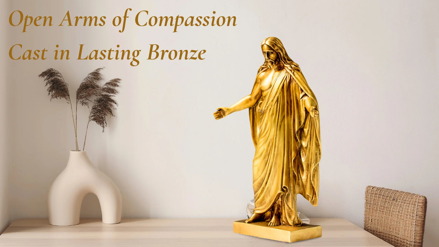 12.2" Jesus Bronze Sculpture Christ.