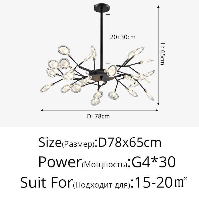 Modern Nordic gorgeous LED chandelier