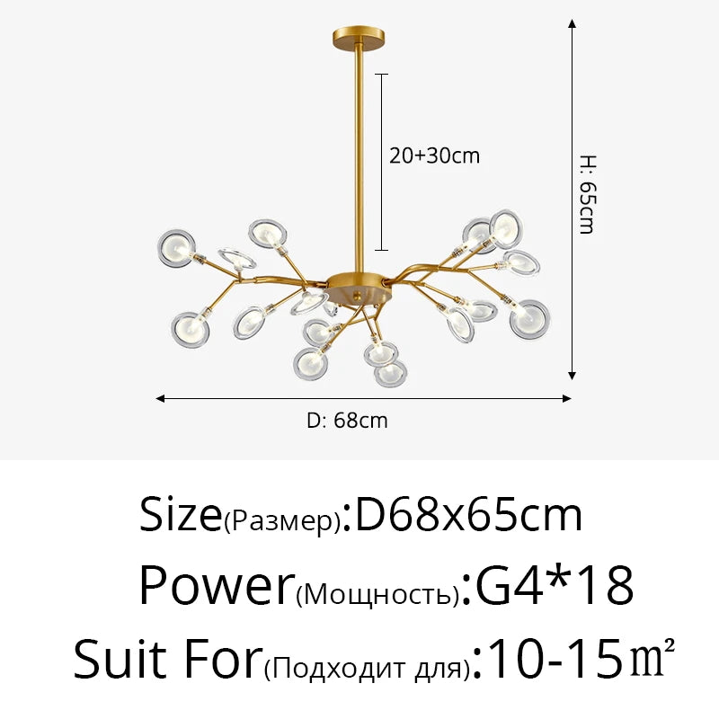 Modern Nordic gorgeous LED chandelier