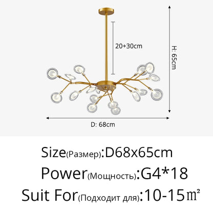 Modern Nordic gorgeous LED chandelier