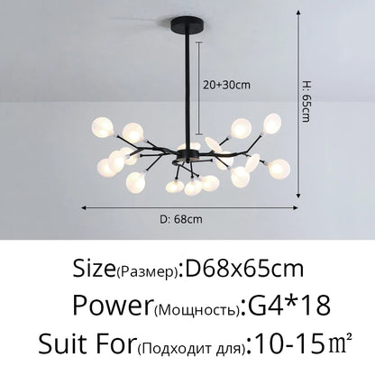 Modern Nordic gorgeous LED chandelier