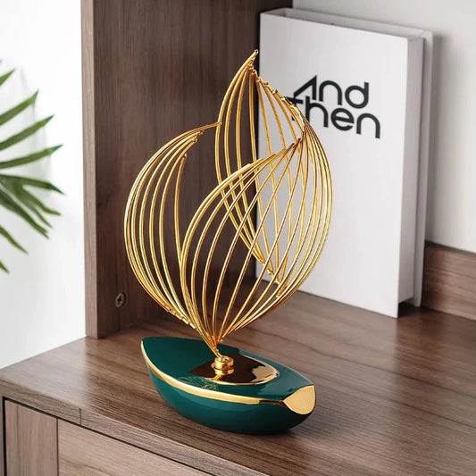 Abstract Ceramic Metal Sculpture-Home Decor