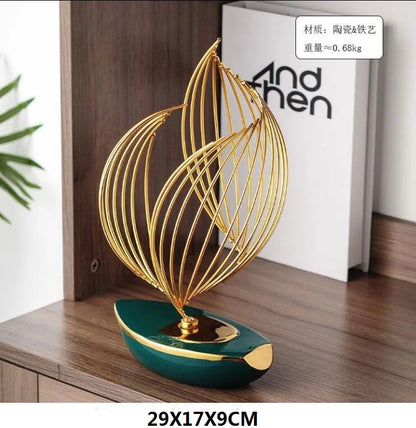 Abstract Ceramic Metal Sculpture-Home Decor