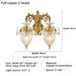 Living Room Full Copper Crystal-Wall Lamp European
