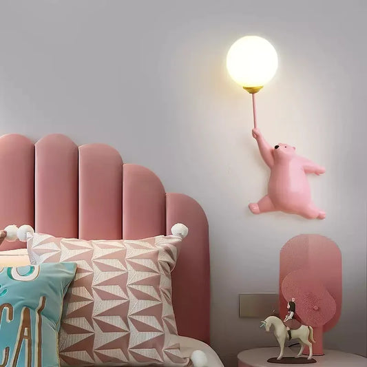 Cartoon led Bear Wall Lamp for Children Kids