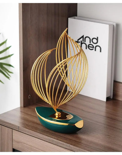 Abstract Ceramic Metal Sculpture-Home Decor