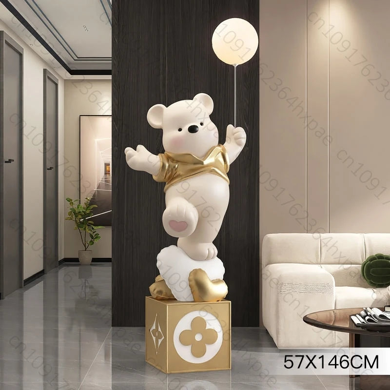 Luxury Resin Cartoon Bear Figurine