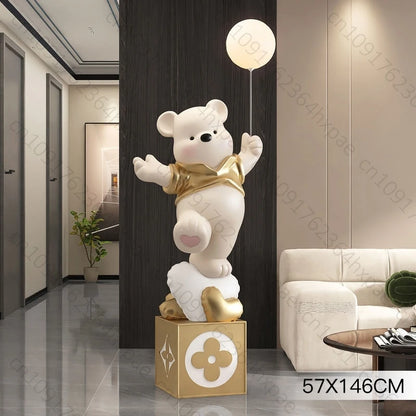 Luxury Resin Cartoon Bear Figurine
