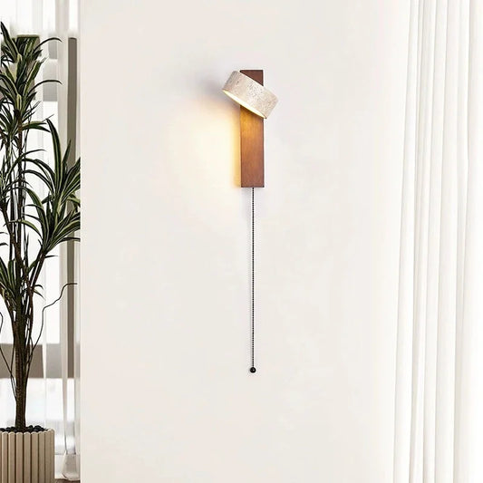 Bedroom Bedside Wall Lamp With Pull