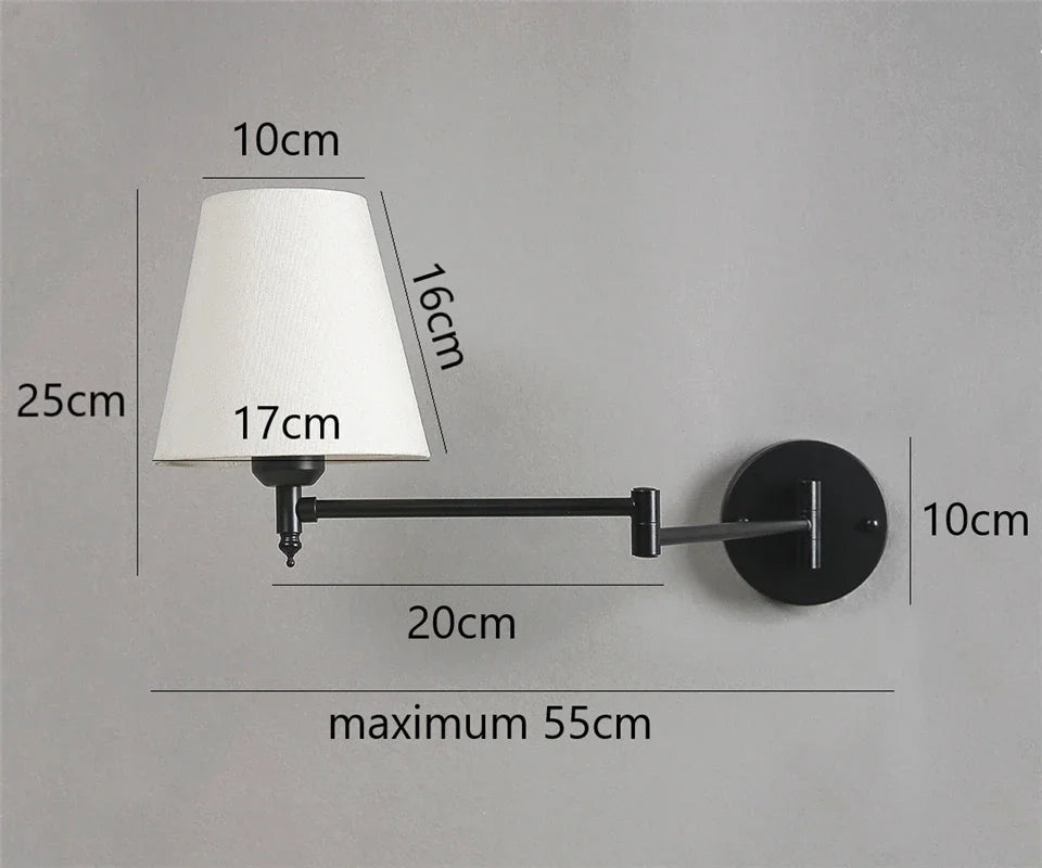 Foldable and rotatable wall lamp