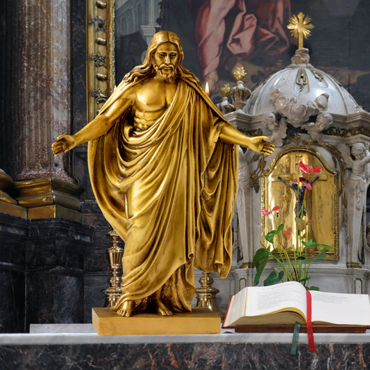 12.2" Jesus Bronze Sculpture Christ.