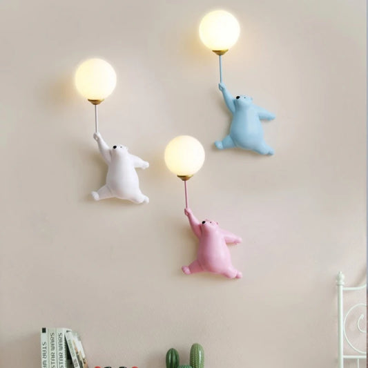Cartoon led Bear Wall Lamp for Children Kids