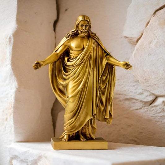 12.2" Jesus Bronze Sculpture Christ.