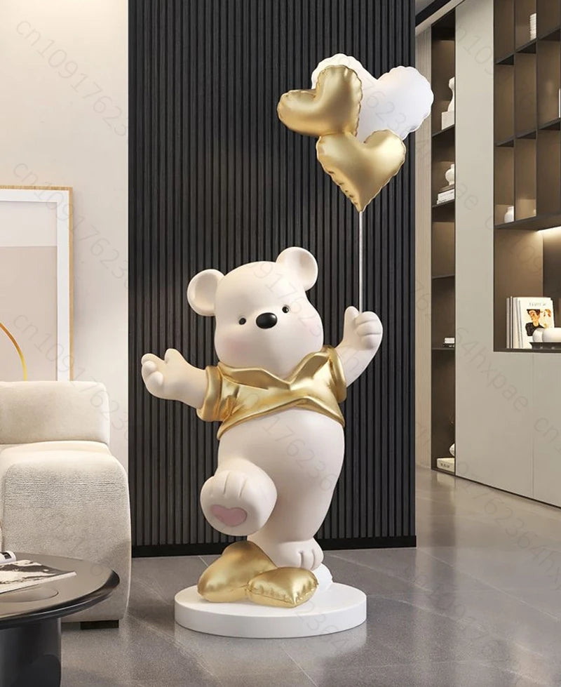Luxury Resin Cartoon Bear Figurine