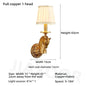Living Room Full Copper Crystal-Wall Lamp European
