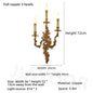 Living Room Full Copper Crystal-Wall Lamp European