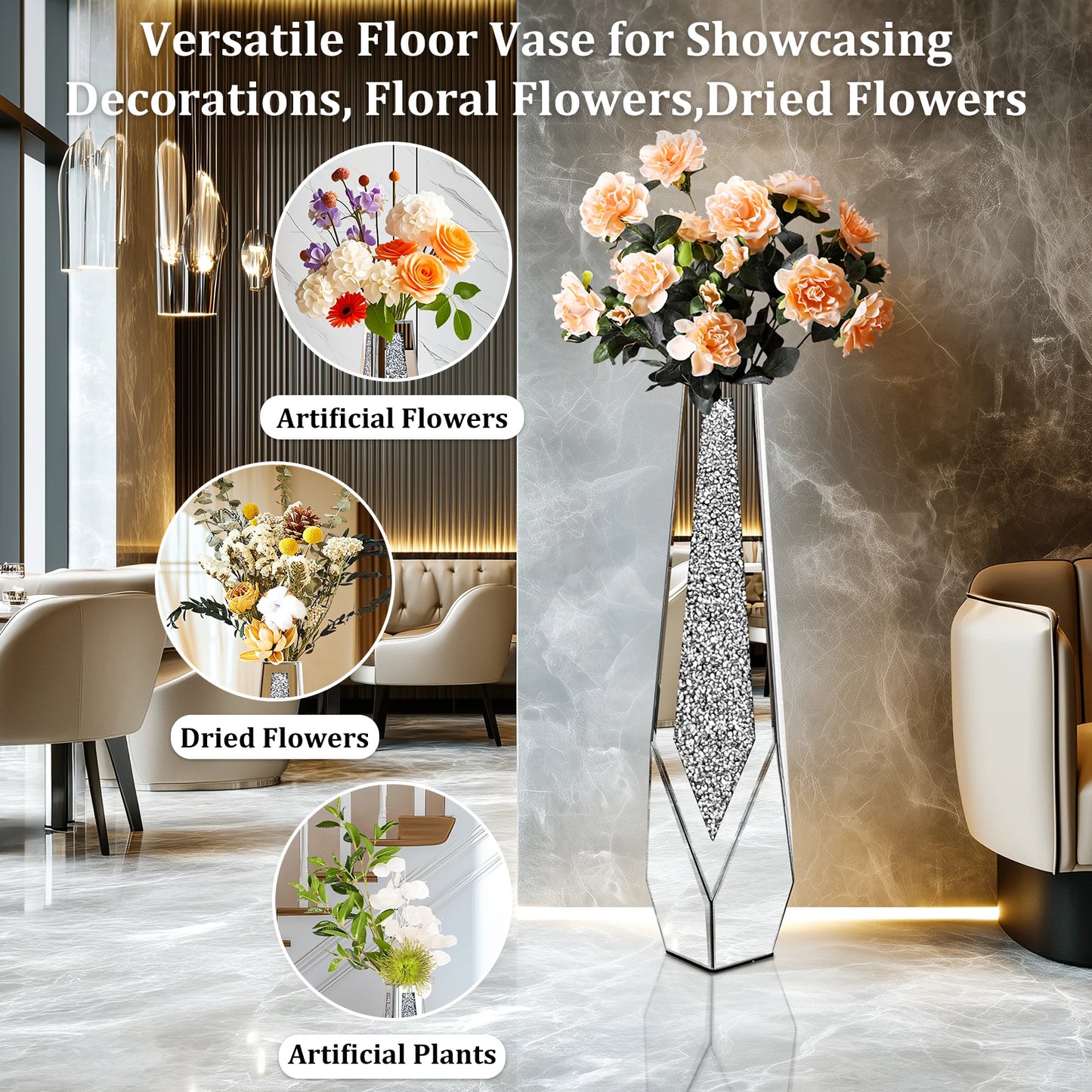 Tall Floor Mirror Vase.