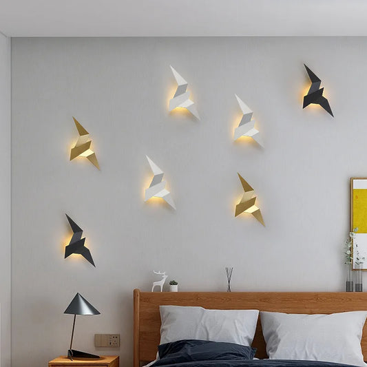 LED bird wall lamps Bedroom Decor