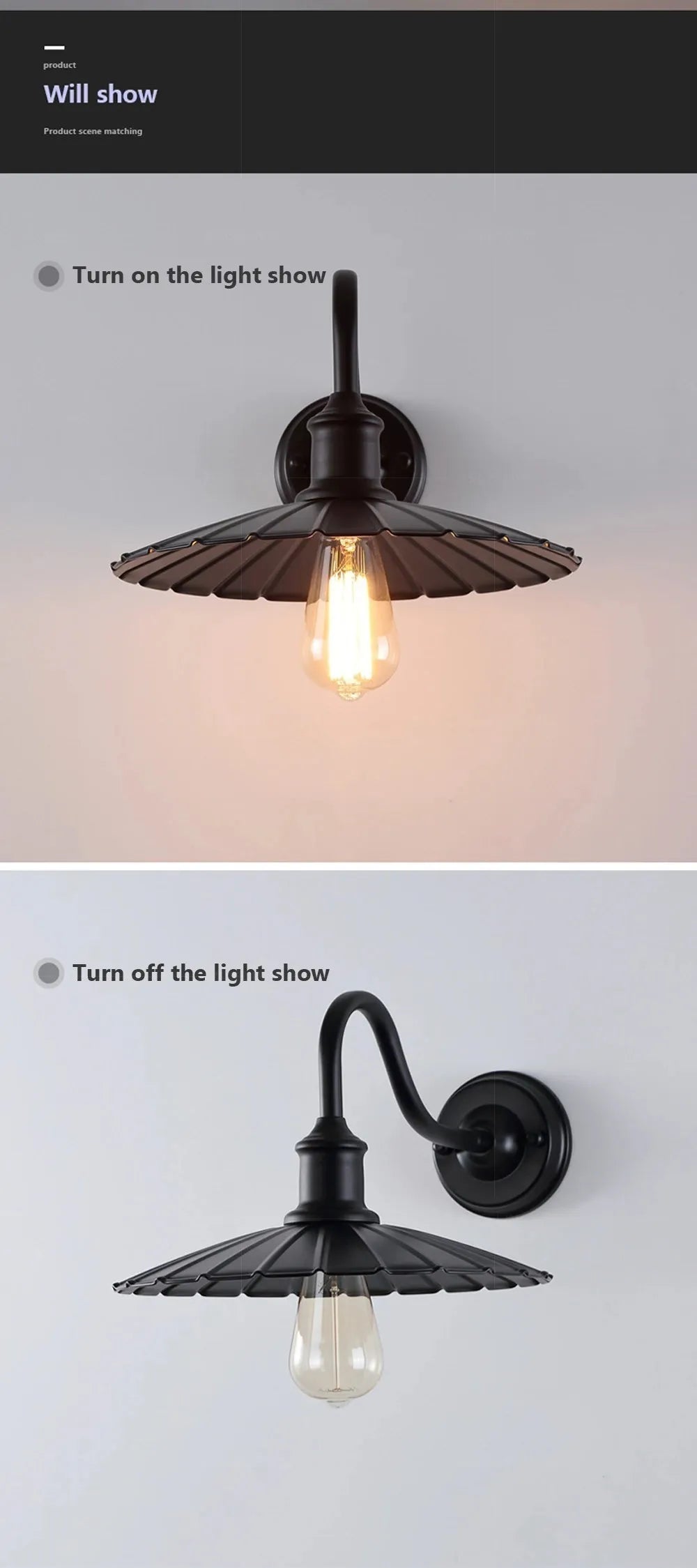 Retro Waterproof LED Wall Lamp Outdoor Courtyard Villa Garden