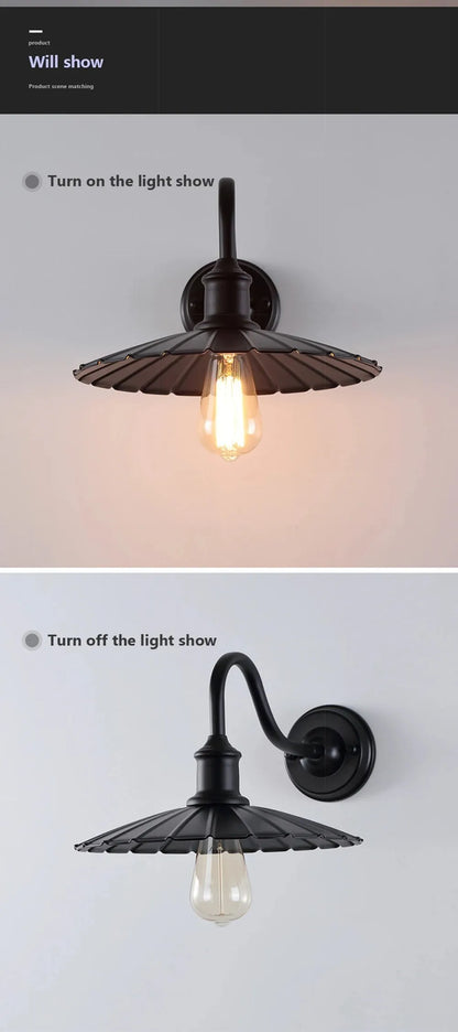 Retro Waterproof LED Wall Lamp Outdoor Courtyard Villa Garden