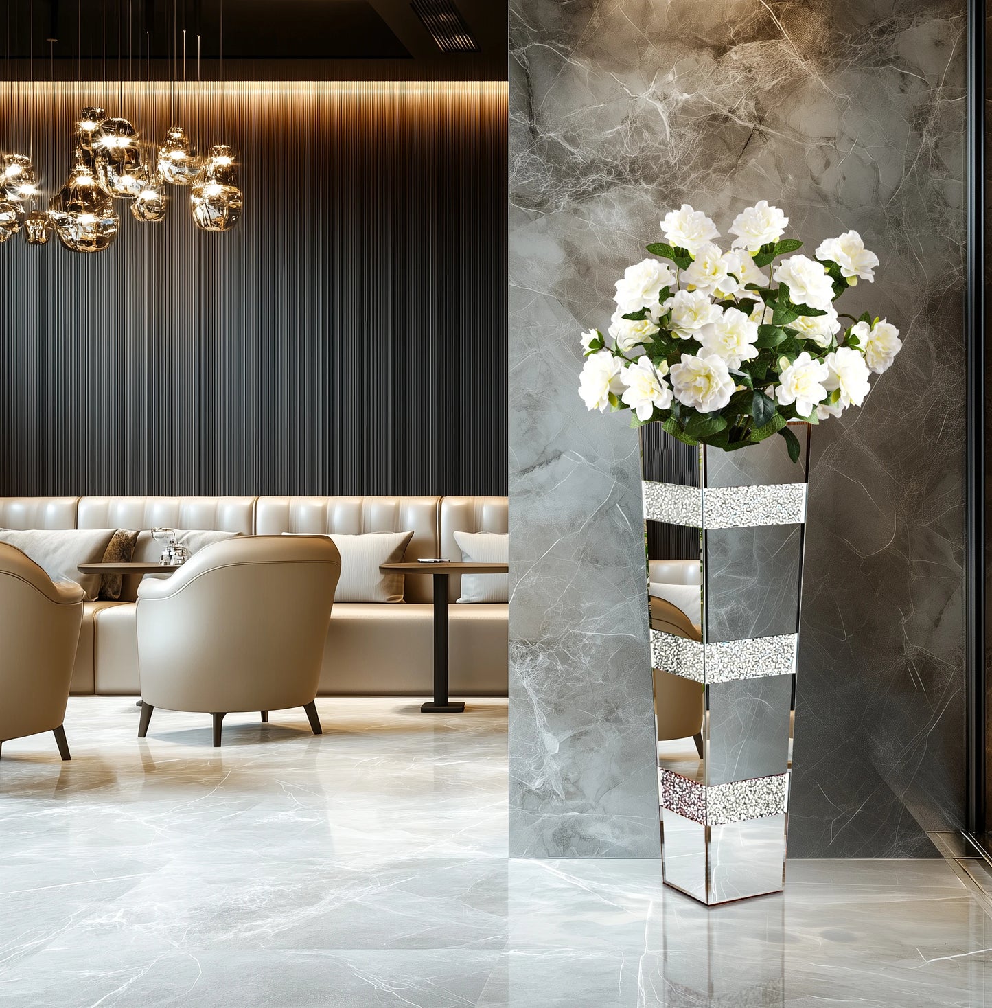 Tall Floor Mirror Vase.