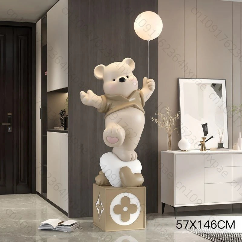 Luxury Resin Cartoon Bear Figurine