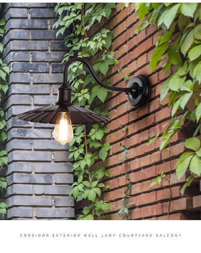 Retro Waterproof LED Wall Lamp Outdoor Courtyard Villa Garden