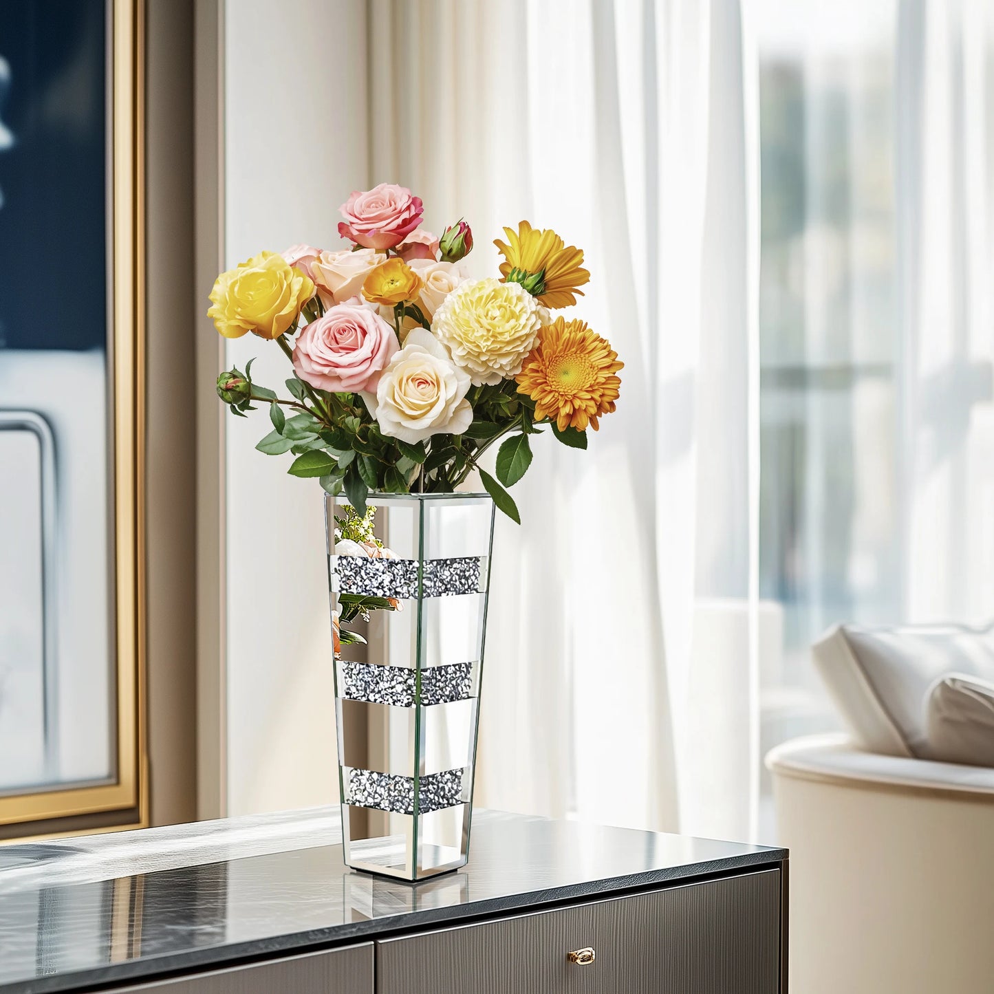 Tall Floor Mirror Vase.
