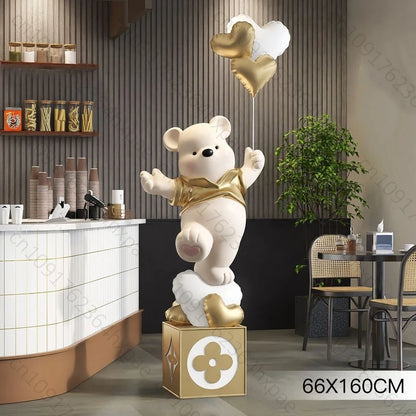 Luxury Resin Cartoon Bear Figurine