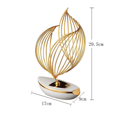 Abstract Ceramic Metal Sculpture-Home Decor