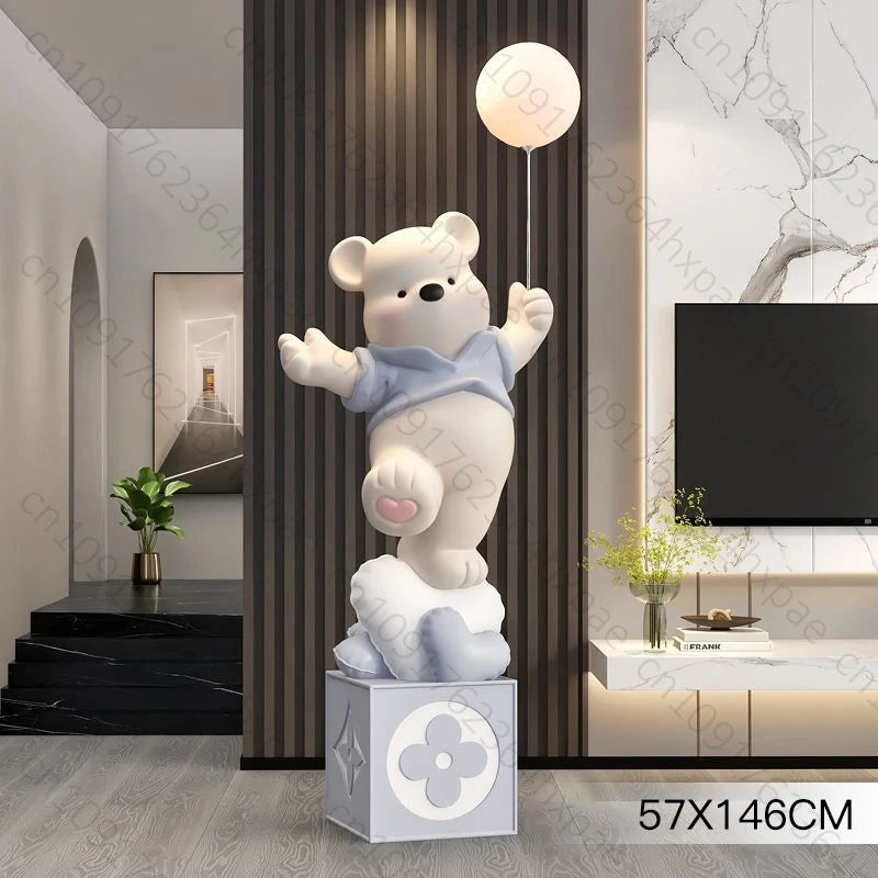 Luxury Resin Cartoon Bear Figurine