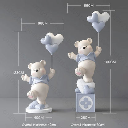 Luxury Resin Cartoon Bear Figurine