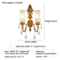 Living Room Full Copper Crystal-Wall Lamp European