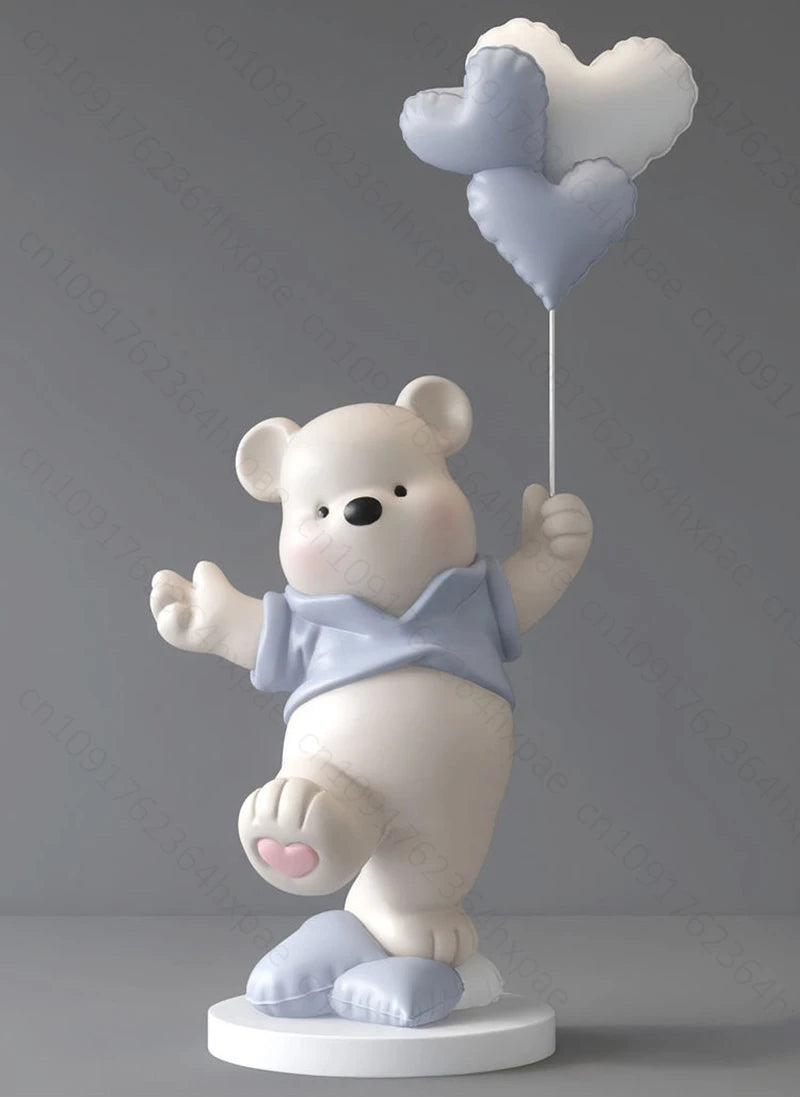 Luxury Resin Cartoon Bear Figurine