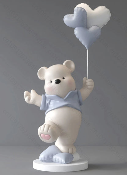 Luxury Resin Cartoon Bear Figurine