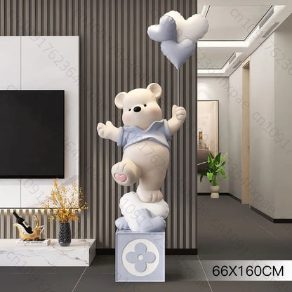 Luxury Resin Cartoon Bear Figurine