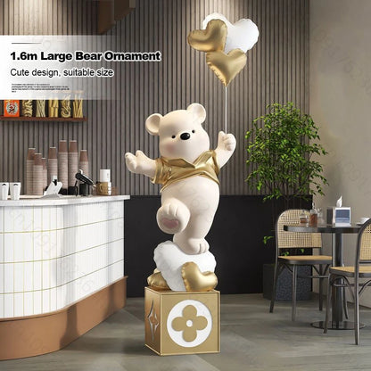 Luxury Resin Cartoon Bear Figurine