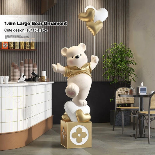 Luxury Resin Cartoon Bear Figurine