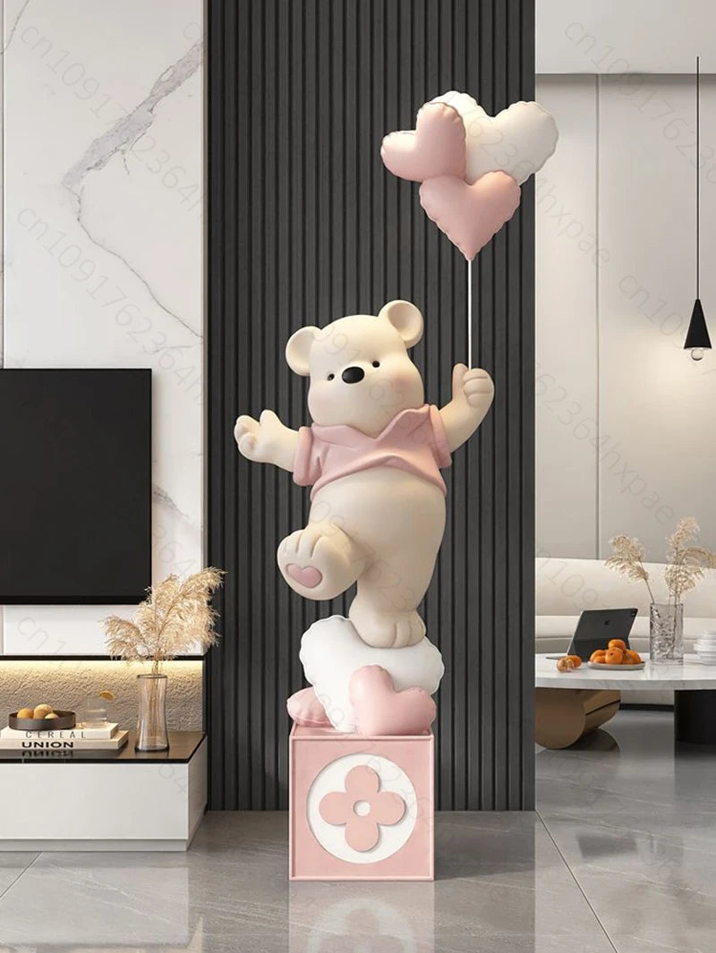 Luxury Resin Cartoon Bear Figurine